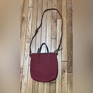 ABLE Abera commuter crossbody bag. Red leather. Zip closure. NWOT - never used.